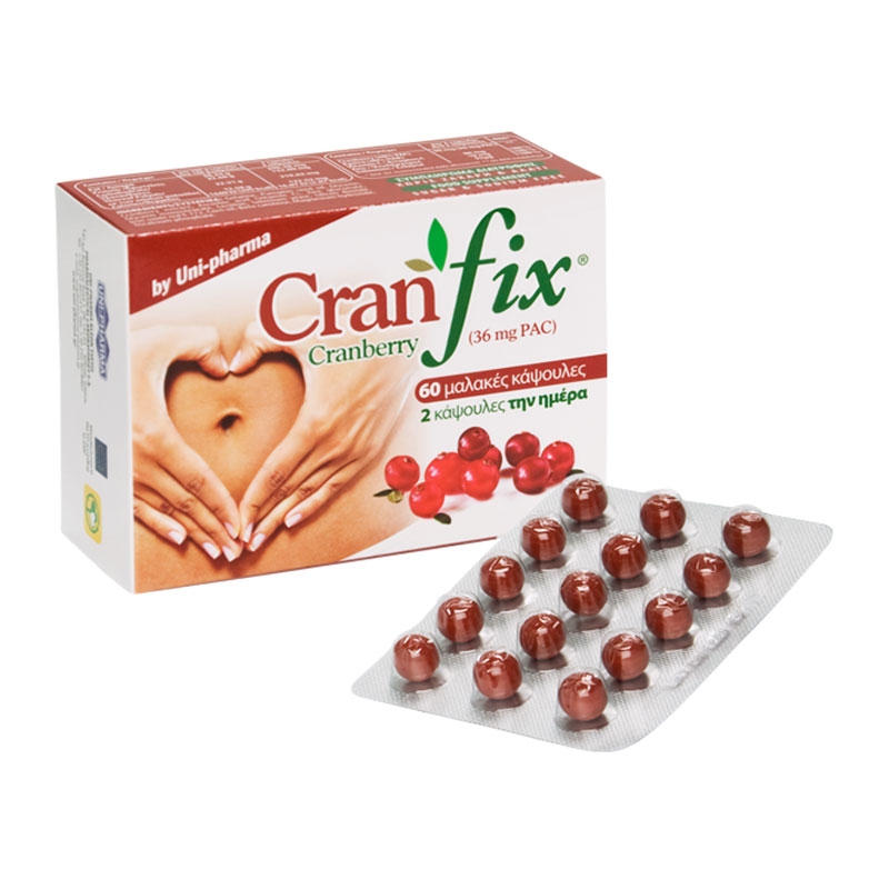 Uni-Pharma Cranfix Cranberry 60 μαλακές κάψουλες