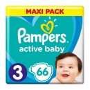 Pampers Active Baby Maxi Pack No 3 (6-10kg) 66τεμ.