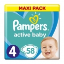 Pampers Active Baby Maxi No 4 (9-14kg) 58τεμ.