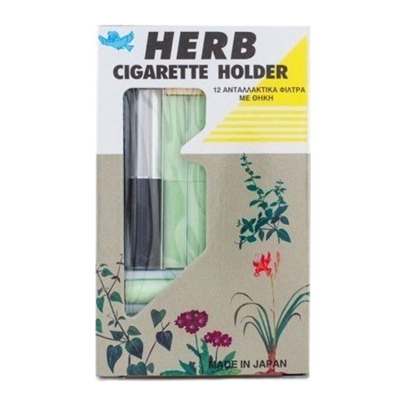 Vican Herb Cigarette Holder Ασημί 12 Ανταλλακτικά Φίλτρα με θήκη
