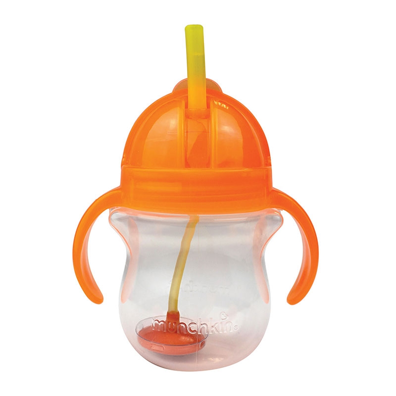 Munchkin Tip & Sip Straw Cup Παιδικό Κύπελλo Πορτοκαλί 6m+ 207ml  1τεμ.
