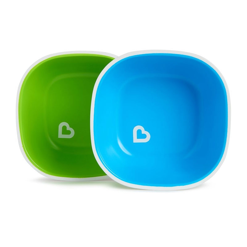 Munchkin Splash Bowls Σετ Πιατάκια Γαλάζιο & Πράσινο 6m+ 2τεμ.