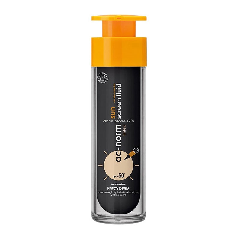 Frezyderm Ac-Norm Sunscreen Fluid Tinted Αντηλιακή Κρέμα με Αίσθηση Πούδρας με Χρώμα SPF50 50ml