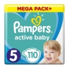 Pampers Active Baby Mega Pack No 5 (11-16Kg) 110τεμ.