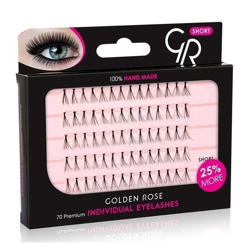 Golden Rose False Individual Lashes Short