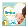 Pampers Πάνες Premium Care No1 (2-5kg) 26τεμ.