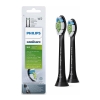 Philips Sonicare Optimal White  Ανταλλακτικές Κεφαλές Οδοντόβουρτσας Mαύρο HX6062/13 2τεμ.