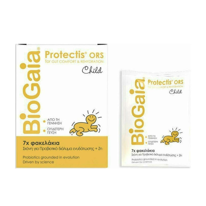 Biogaia Protectis Child ORS Digestive Health Προβιοτικά με Ψευδάργυρο 7 Φακελίσκοι