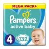 Pampers Active Baby Mega Pack No 4 (9-14 kg) 132τεμ.