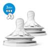 Philips Avent Natural SCF043/27 Θηλές Σιλικόνης 3 Οπών 3m+ 2τεμ.