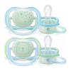 Philips Avent Ultra Air Night SCF376/11 Ορθοδοντική Πιπίλα Νυχτός Σιλικόνης για Αγόρι 0-6m 2τεμ.