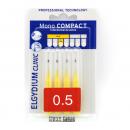 Elgydium Clinic Mono Compact Μεσοδόντια Βουρτσάκια 0.5mm σε χρώμα Κίτρινο 4τμχ