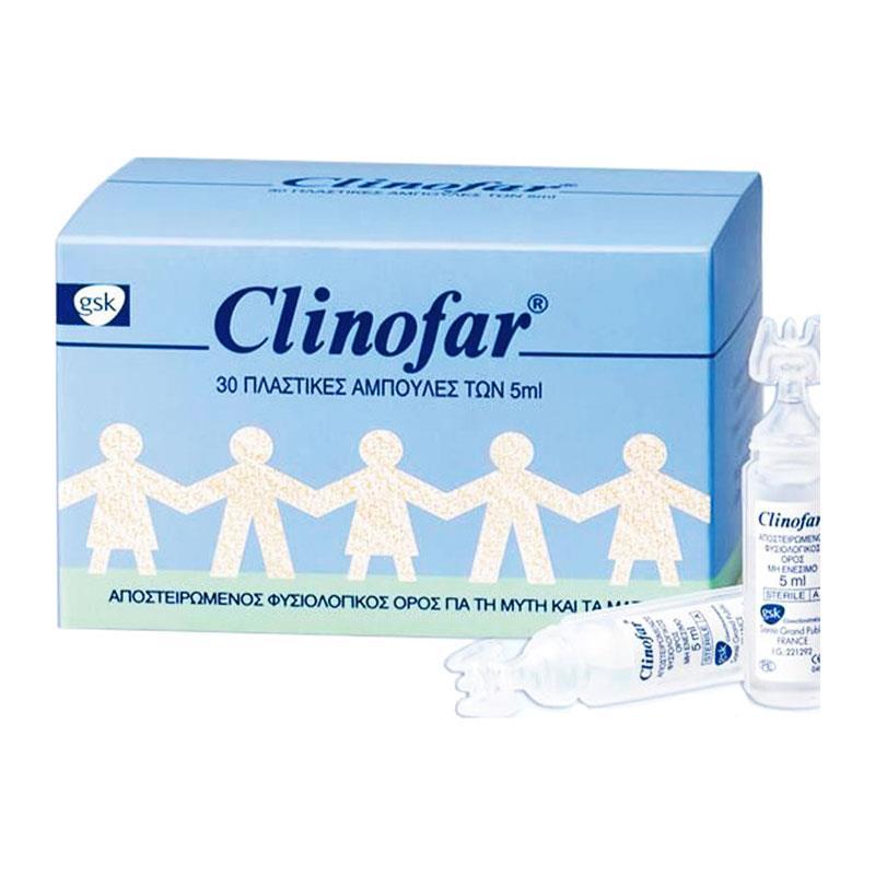Omega Pharma Clinofar Αποστειρωμένος Φυσιολογικός Ορός 30Χ5ml