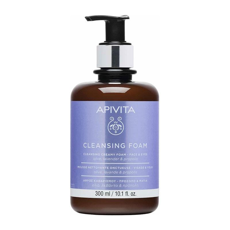 Apivita Cleansing Foam Κρεμωδης Αφρός Καθαρισμού με Ελιά & Λεβάντα 300ml