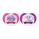 Philips Avent Ultra Air Happy Ορθοδοντική Πιπίλα Μωβ SCF080/04 6-18m 2τεμ.