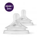 Philips Avent Natural Θηλή Σιλικόνης Γρήγορης Ροής 3m+ 2τεμ.